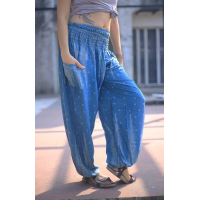 Harembroek Medium Dons blauw